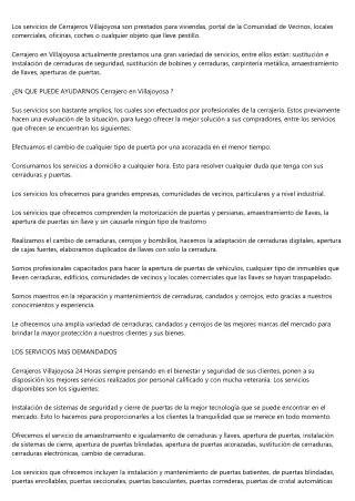 Los 17 hechos más incomprendidos sobre Cerrajeros en Villajoyosa