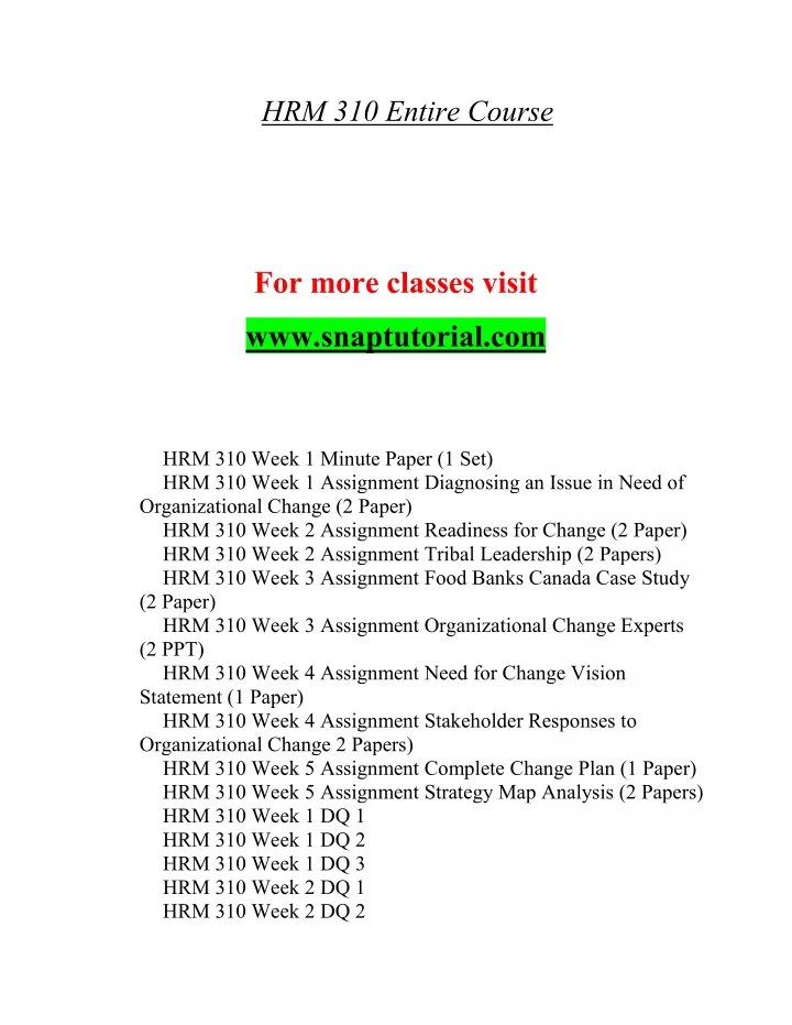 hrm 310 entire course