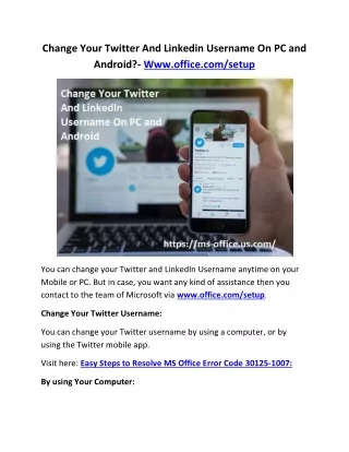 change your twitter and linkedin username