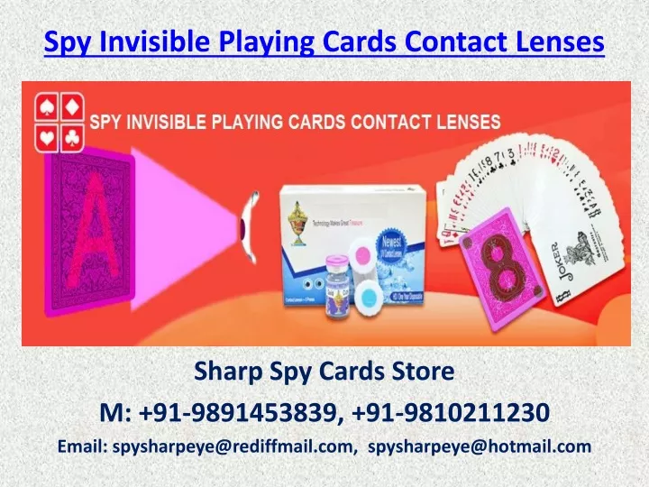 spy invisible playing cards contact lenses