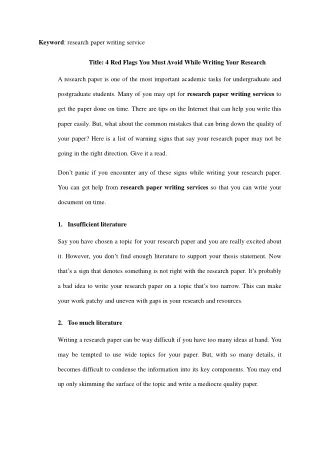 keyword research paper writing service title