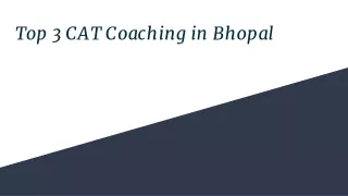 top 3 cat coaching in bhopal