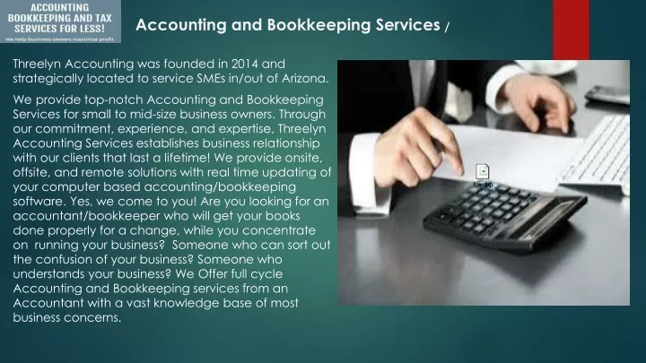 accounting and b ookkeeping services