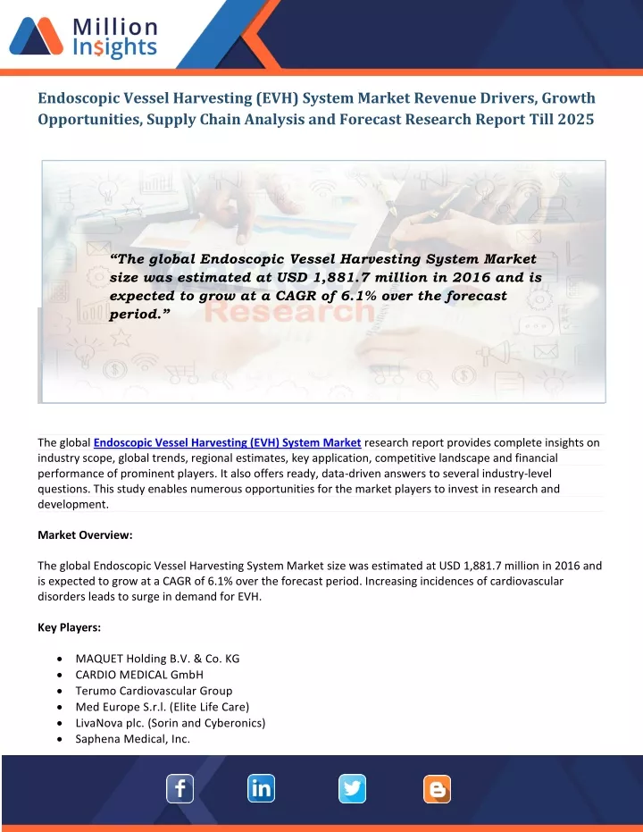 endoscopic vessel harvesting evh system market