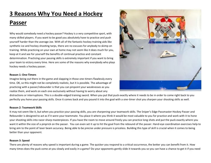 3 reasons why you need a hockey passer