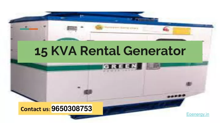 15 kva rental generator