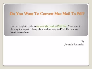 do you want to convert mac mail to pdf