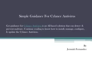 simple guidance for cylance antivirus