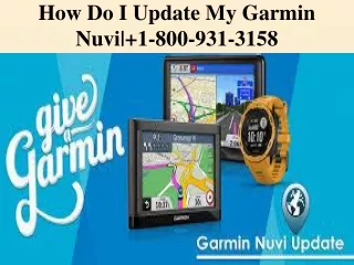 how do i update my garmin nuvi 1 800 931 3158