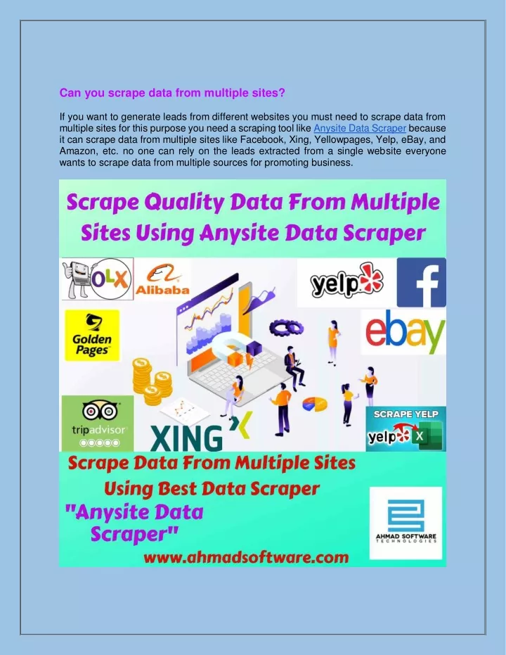 can you scrape data from multiple sites