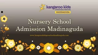Nursery School Admission Madinaguda