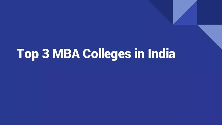 top 3 mba colleges in india