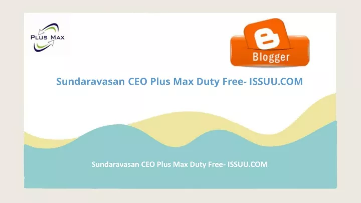 sundaravasan ceo plus max duty free issuu com