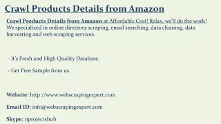 crawl products details from amazon