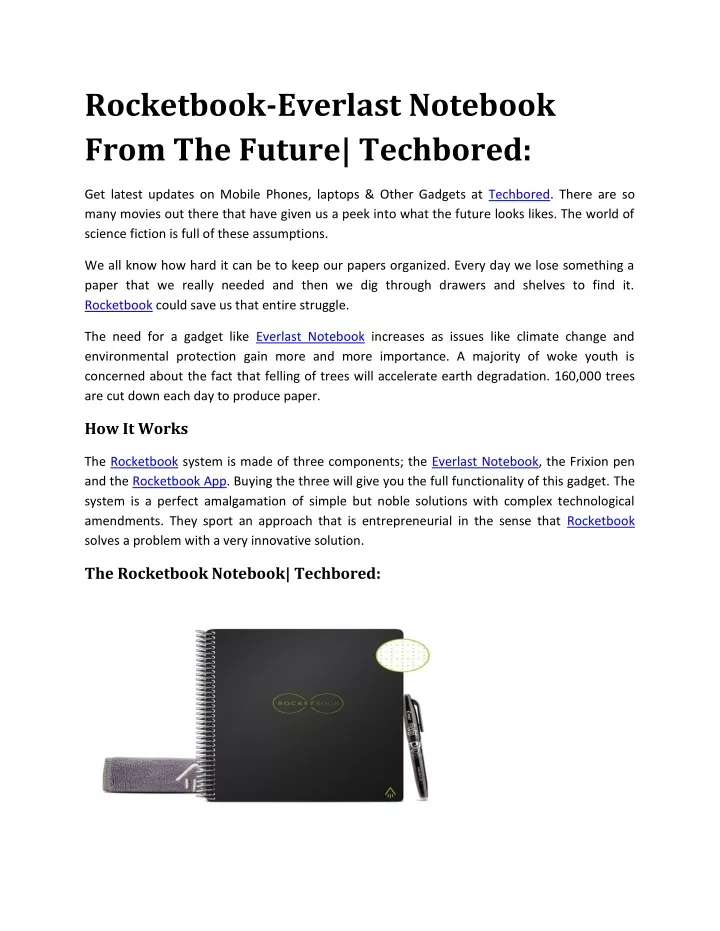 rocketbook everlast notebook from the future