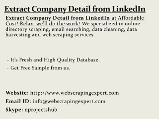 extract company detail from linkedin
