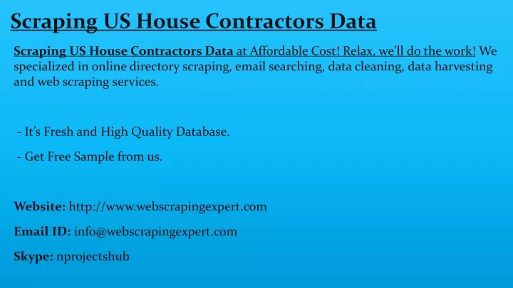 scraping us house contractors data