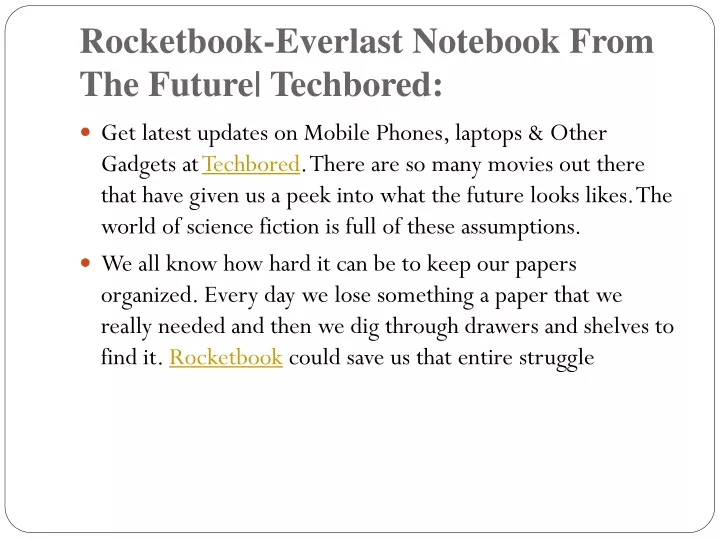 rocketbook everlast notebook from the future techbored