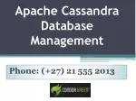 Apache Cassandra Database Management - slide 1