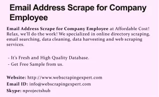 email address scrape for company employee