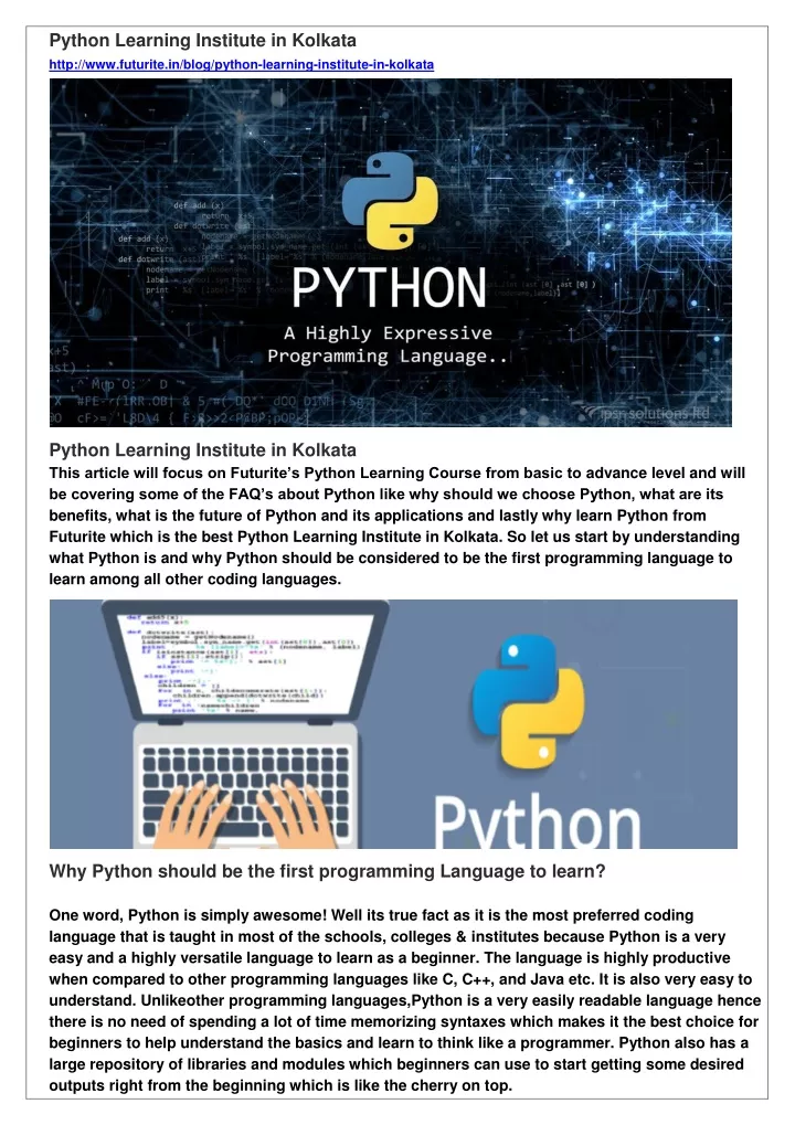 python learning institute in kolkata http