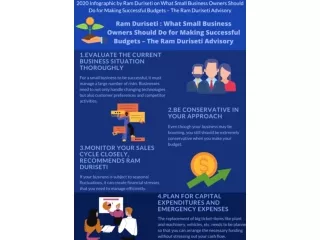 What Small Business Owners Should Do for Making Successful Budgets – The Ram Duriseti Advisory