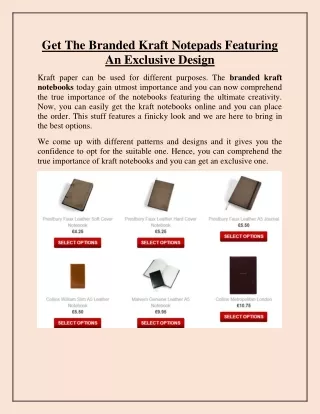 get the branded kraft notepads featuring