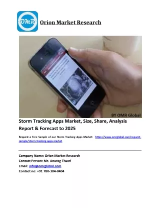 Storm Tracking Apps Market Size, Industry Trends, Share and Forecast 2019-2025