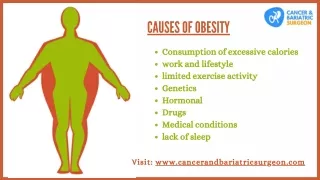 Causes of Obesity | Best Cancer and Bariatric Surgeon in Bangalore