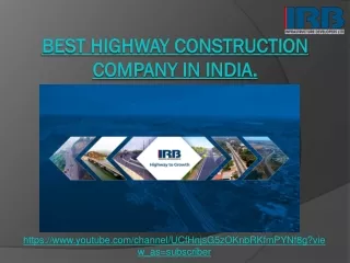 Are you Looking for Best Highway Construction Company in India