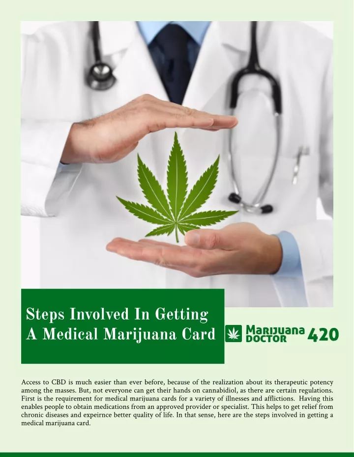 steps involved in getting a medical marijuana card
