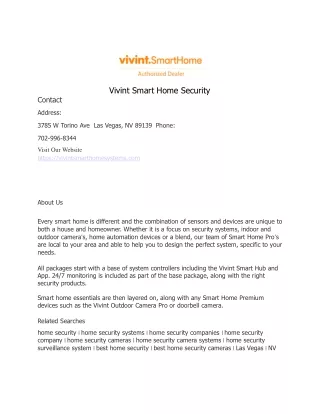 vivint smart home security contact address 3785