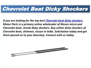 Chevrolet beat dicky shockers