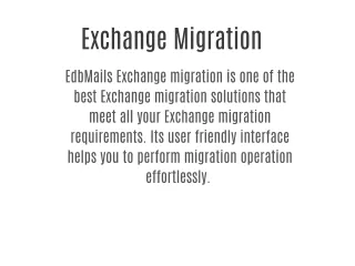 EdbMails Exchange Migration