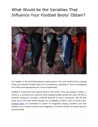 Football Boots 2020