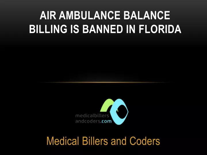 air ambulance balance billing is banned in florida