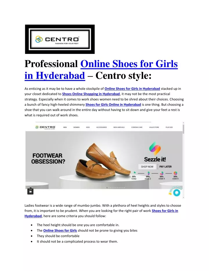 professional online shoes for girls in hyderabad
