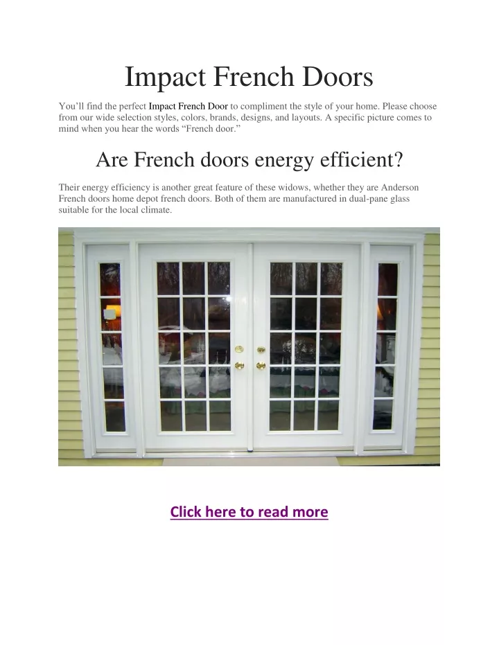impact french doors