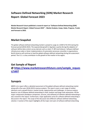software defined networking sdn market research