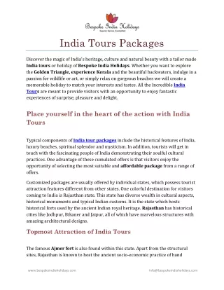 Place Yourself in the Heart of the Action with India Tours