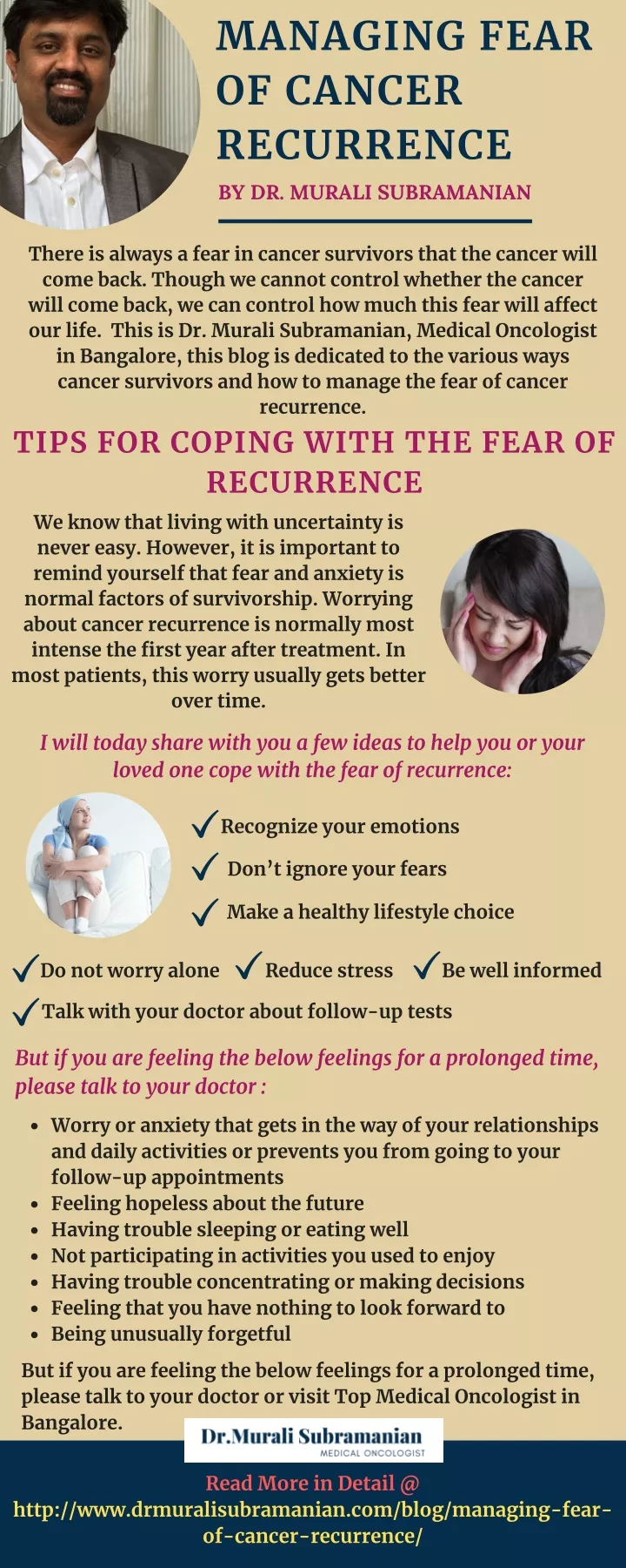 managing fear of cancer recurrence by dr murali