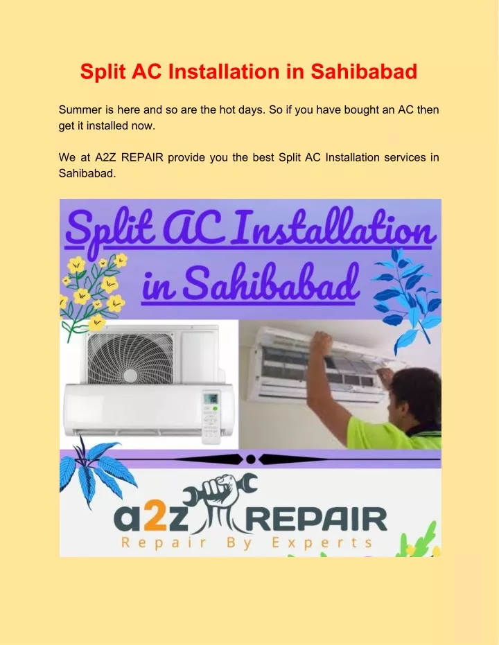 split ac installation in sahibabad