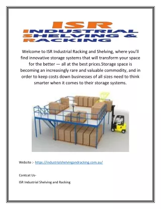 welcome to isr industrial racking and shelving