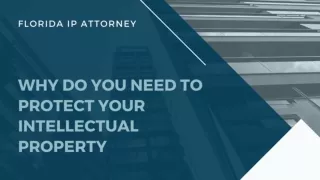 Why Do You Need To Protect Your Intellectual Property - Florida IP Attorney