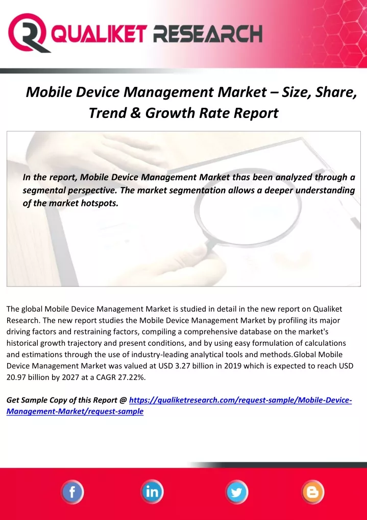 mobile device management market size share trend