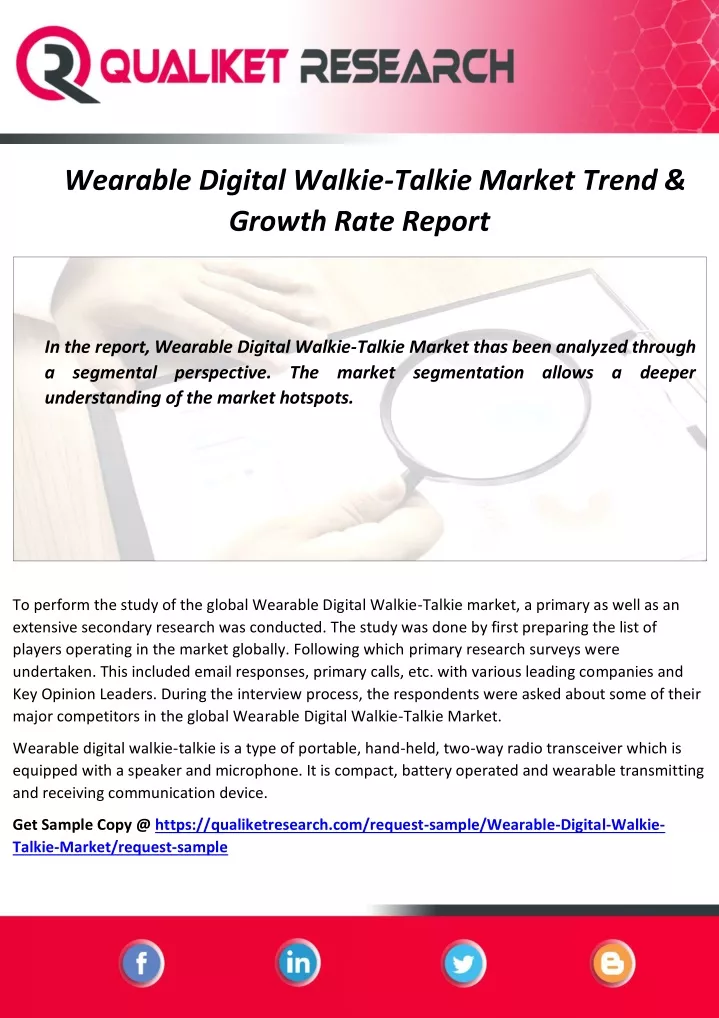 wearable digital walkie talkie market trend