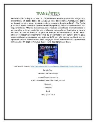 de acordo com as regras da anatel os provedores