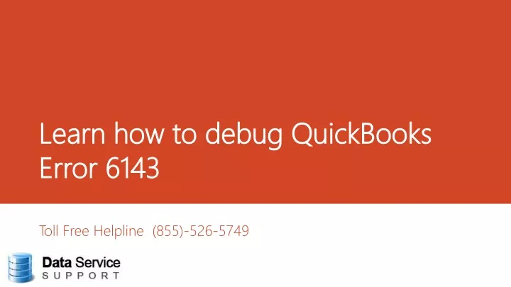 learn how to debug quickbooks error 6143