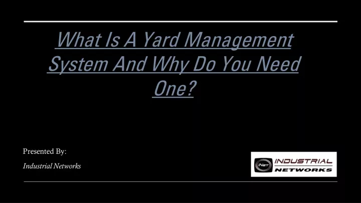 what is a yard management system