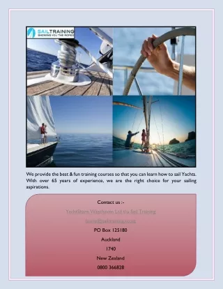 Boat Training Courses in New Zealand | Sailtraining.co.nz